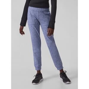 Athleta Girl Softuxe Gogger L 12 Heather Violet Pockets Drawstring Logo NWOT